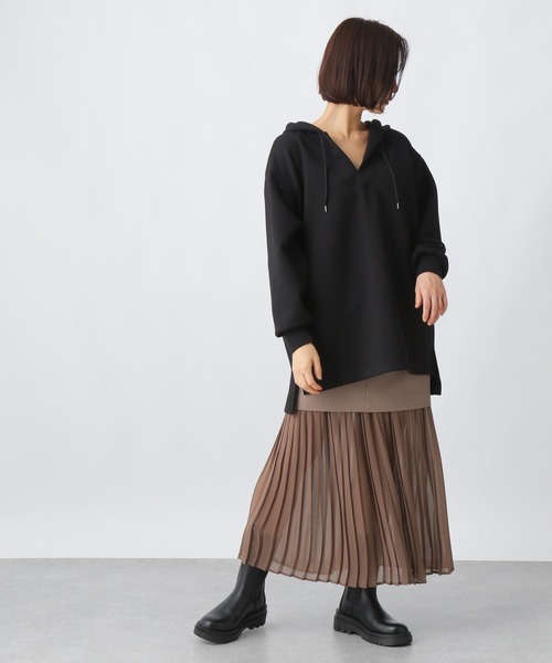 Ezick（エジック）の「BIGプルパーカー（パーカー・レディース・ブラック/オフホワイト・FREE）」の17枚目の写真