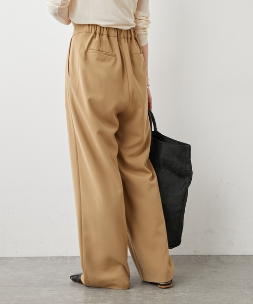 Omekashi（オメカシ）の「ハイウエストワイドパンツ（その他パンツ・レディース・ベージュ/ネイビー/アイボリー/ブルー・38/36）」の8枚目の写真
