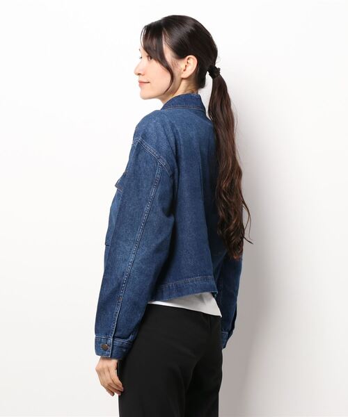 SISLEY（シスレー）の「オーバーボックスデニムジャケット（デニムジャケット・レディース・インディゴブルー・44/42）」の3枚目の写真