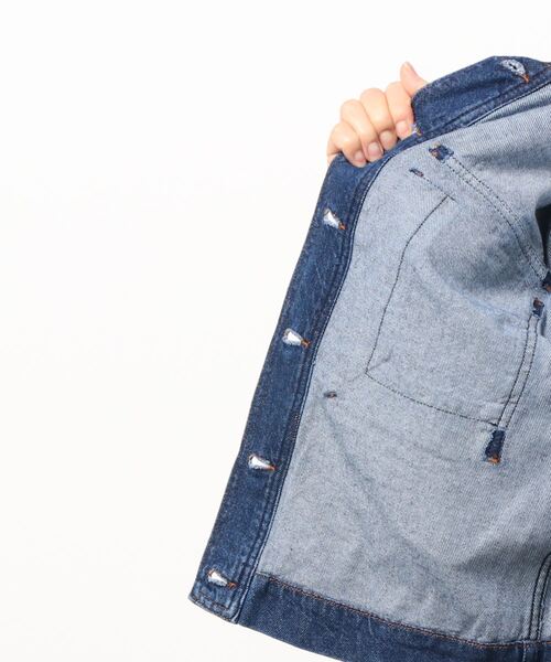 SISLEY（シスレー）の「オーバーボックスデニムジャケット（デニムジャケット・レディース・インディゴブルー・44/42）」の4枚目の写真