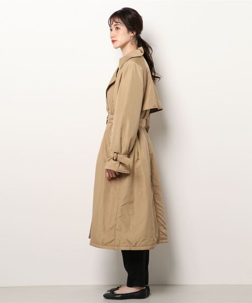 coca(coca)(コカ)の「中綿入りトレンチコート(トレンチコート・レディース・ベージュ・M/L)」の2枚目の写真