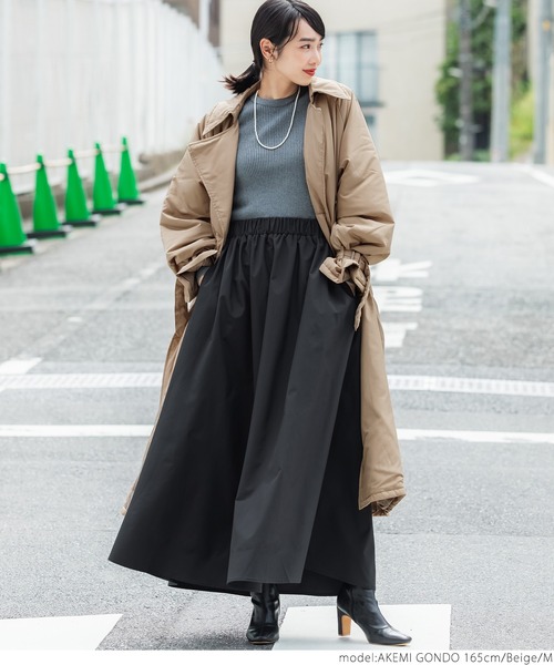 coca(coca)(コカ)の「中綿入りトレンチコート(トレンチコート・レディース・ベージュ・M/L)」の5枚目の写真