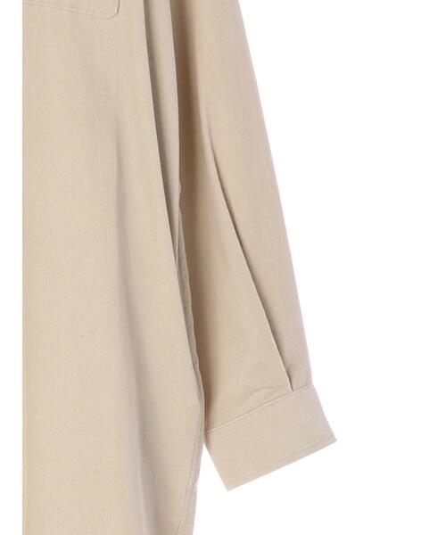 AMERICAN HOLIC(アメリカンホリック)の「Wポケットシャツコール天ワンピース(ワンピース・レディース・ブラウン/グレイッシュベージュ・M/L)」の14枚目の写真