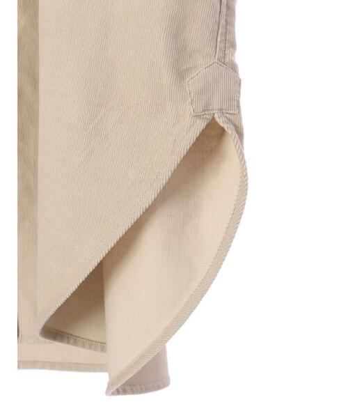 AMERICAN HOLIC(アメリカンホリック)の「Wポケットシャツコール天ワンピース(ワンピース・レディース・ブラウン/グレイッシュベージュ・M/L)」の8枚目の写真