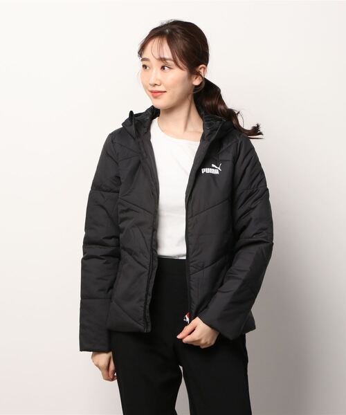 PUMA プーマ ESS パデッド ジャケット(カーキ) 846358 44 カジュアルウェア -サッカーショップ【SWS】 [プーマ] ウィンドブレーカージャケット ESS+ パデッドジャケット レディース