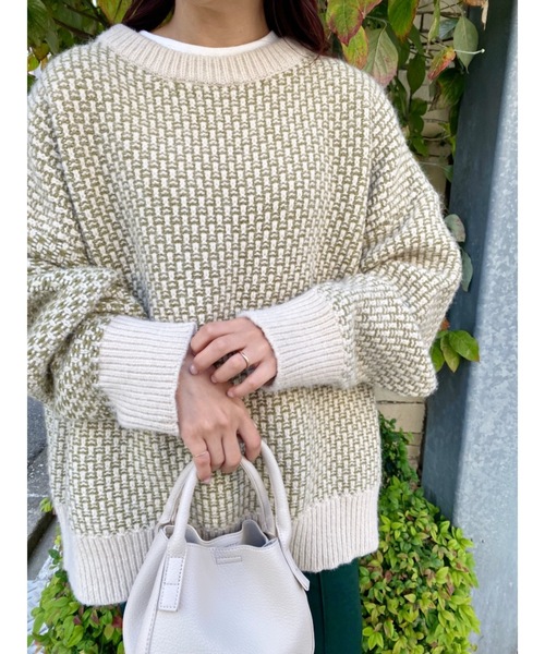 JUMELLE(ジュメロ)の「バードアイニット(ニット/セーター・レディース・ベージュ・FREE)」の11枚目の写真