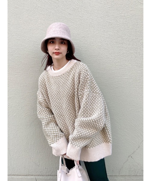 JUMELLE(ジュメロ)の「バードアイニット(ニット/セーター・レディース・ベージュ・FREE)」の14枚目の写真