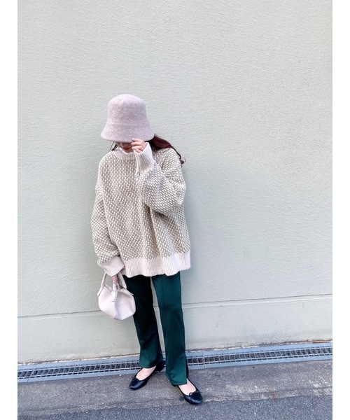 JUMELLE(ジュメロ)の「バードアイニット(ニット/セーター・レディース・ベージュ・FREE)」の2枚目の写真