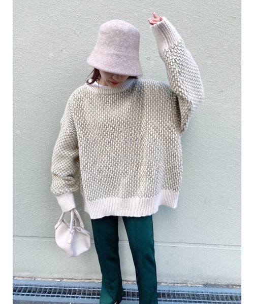 JUMELLE(ジュメロ)の「バードアイニット(ニット/セーター・レディース・ベージュ・FREE)」の7枚目の写真