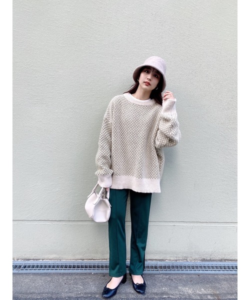 JUMELLE(ジュメロ)の「バードアイニット(ニット/セーター・レディース・ベージュ・FREE)」の6枚目の写真