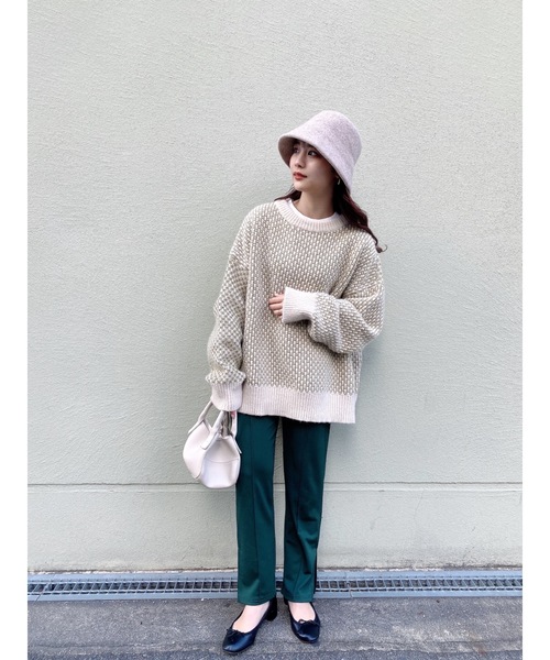 JUMELLE(ジュメロ)の「バードアイニット(ニット/セーター・レディース・ベージュ・FREE)」の4枚目の写真