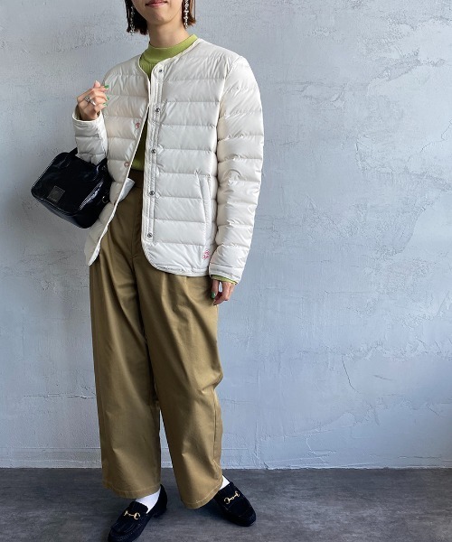 美品 ヴァンソンエミレイユ 洗える ステッチレスダウンカーディガン 近年モデル VINCENT ET MIREILLE（ヴァンソン エ ミレイユ） ステッチレスダウン