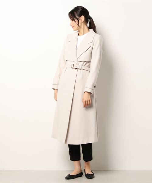 MISCH MASCH（ミッシュマッシュ）の「トレンチコート（トレンチコート・レディース・グレイッシュベージュ/ブラック/モカ・MEDIUM）」の9枚目の写真