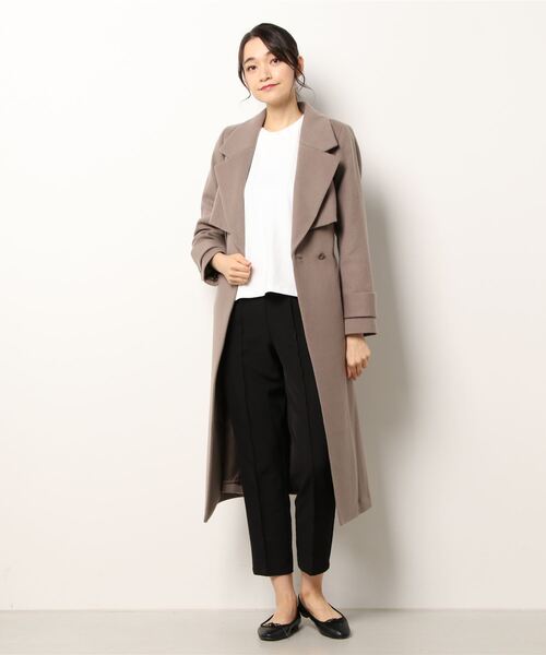 MISCH MASCH（ミッシュマッシュ）の「トレンチコート（トレンチコート・レディース・グレイッシュベージュ/ブラック/モカ・MEDIUM）」の8枚目の写真