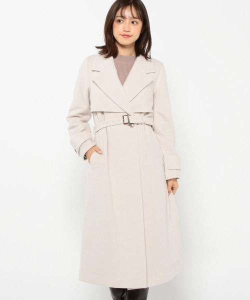 MISCH MASCH（ミッシュマッシュ）の「トレンチコート（トレンチコート・レディース・グレイッシュベージュ/ブラック/モカ・MEDIUM）」の7枚目の写真