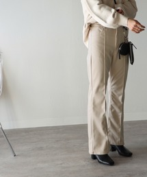 ウールライクセンターシームフレアパンツ