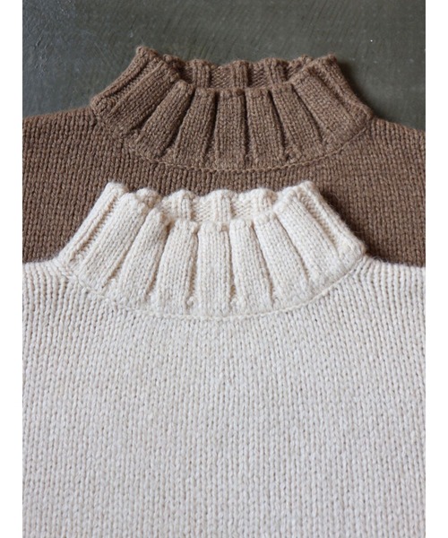 TRUNC（トランクエイティーエイト）の「Wide Rib Knit TOPS（ニット/セーター・レディース・ブラウン/アイボリー・FREE）」の13枚目の写真