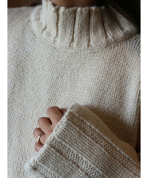 TRUNC（トランクエイティーエイト）の「Wide Rib Knit TOPS（ニット/セーター・レディース・ブラウン/アイボリー・FREE）」の16枚目の写真