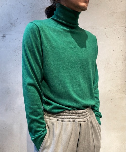 Toironier（トワロニエ）の「Toironier/トワロニエ/High Gauge Turtle/ハイゲージタートルネック（ニット/セーター・メンズ・ホワイト/ブラック/ネイビー/レッド/グリーン/モカ・FREE）」の5枚目の写真