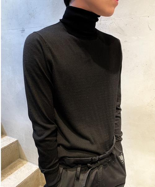 Toironier（トワロニエ）の「Toironier/トワロニエ/High Gauge Turtle/ハイゲージタートルネック（ニット/セーター・メンズ・ホワイト/ブラック/ネイビー/レッド/グリーン/モカ・FREE）」の3枚目の写真