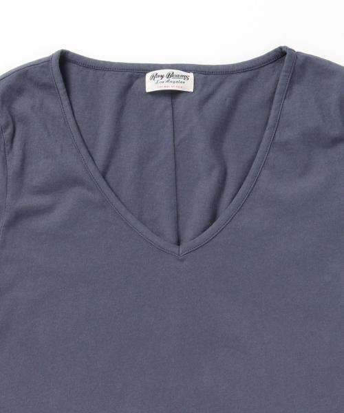 Ray BEAMS（レイビームス）の「◇Ray BEAMS LOS ANGELES / ショートスリーブ VネックT（Tシャツ/カットソー・レディース・ホワイト/チャコールグレー/ネイビー・ONE SIZE）」の10枚目の写真