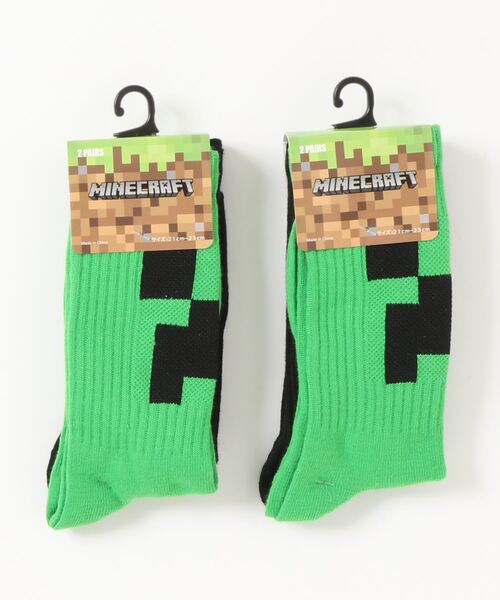 ability(アビリティ)の「Minecraft マインクラフト ソックス/ Crews クリーパー & TNT 2 Pack1set MF035BCCGL 2パックセット マイクラ(ソックス/靴下・メンズ・ブラック×グリーン・SMALL/LARGE)」の4枚目の写真