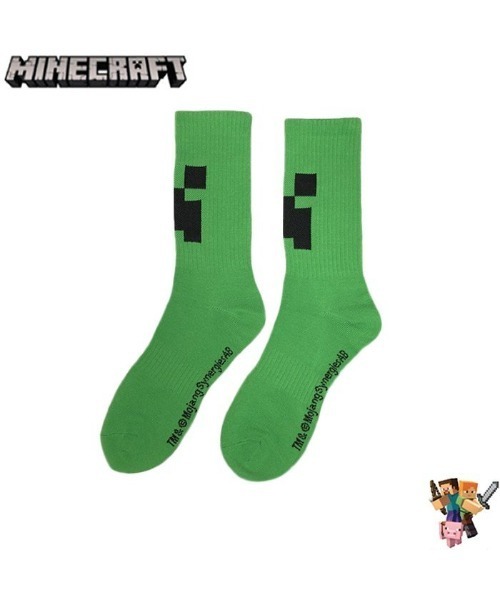 ability(アビリティ)の「Minecraft マインクラフト ソックス/ Crews クリーパー & TNT 2 Pack1set MF035BCCGL 2パックセット マイクラ(ソックス/靴下・メンズ・ブラック×グリーン・SMALL/LARGE)」の5枚目の写真