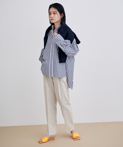 ADAM ET ROPE'（アダムエロペ）の「【サステナブル】ワイドスクエアミュール（パンプス・レディース・ブラック/サックスブルー/オレンジ/キナリ・23.5cm/24.5cm/23.0cm/24.0cm）」の12枚目の写真