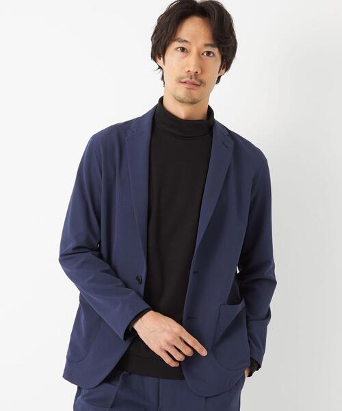 WORK TRIP OUTFITS GREEN LABEL RELAXING(ワークトリップアウトフィッツグリーンレーベル リラクシング)の「WTO キマワシ ノッチド 2PP- ジャケット -ウォッシャブル・防シワ・ストレッチ- **(テーラードジャケット・メンズ・ネイビー/グレー・S/44/M/46/L/48/XL/50)」の2枚目の写真