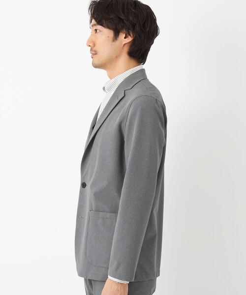WORK TRIP OUTFITS GREEN LABEL RELAXING(ワークトリップアウトフィッツグリーンレーベル リラクシング)の「WTO キマワシ ノッチド 2PP- ジャケット -ウォッシャブル・防シワ・ストレッチ- **(テーラードジャケット・メンズ・ネイビー/グレー・S/44/M/46/L/48/XL/50)」の4枚目の写真