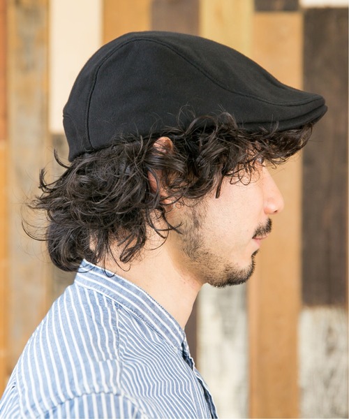 無（ム）の「スウェットハンチング（ハンチング/ベレー帽・レディース・ブラック/チャコールグレー/ネイビー・FREE）」の4枚目の写真