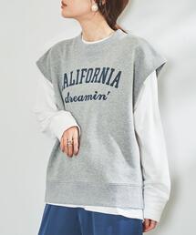 coen | カレッジロゴスウェット裏毛ベスト(ベスト)