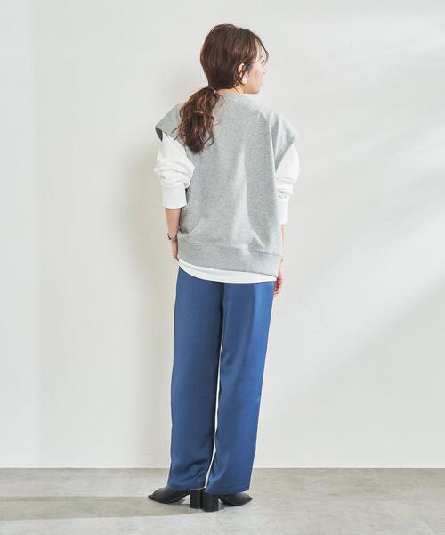 coen（コーエン）の「カレッジロゴスウェット裏毛ベスト（ベスト・レディース・グレー/ブラック・LARGE/MEDIUM）」の10枚目の写真