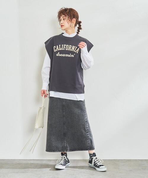 coen（コーエン）の「カレッジロゴスウェット裏毛ベスト（ベスト・レディース・グレー/ブラック・LARGE/MEDIUM）」の13枚目の写真