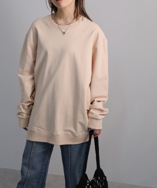 sakishimatokyo(サキシマトーキョー)の「【ZOZO限定】カラーオーバースウェット(Tシャツ/カットソー・レディース・グリーン/ブルー/オフホワイト/ベージュ/ブラック・FREE)」の1枚目の写真