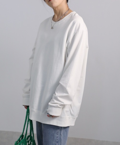 sakishimatokyo(サキシマトーキョー)の「【ZOZO限定】カラーオーバースウェット(Tシャツ/カットソー・レディース・グリーン/ブルー/オフホワイト/ベージュ/ブラック・FREE)」の2枚目の写真