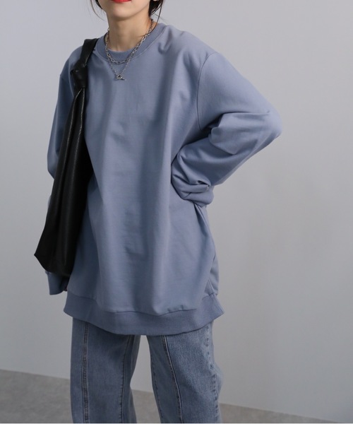 sakishimatokyo(サキシマトーキョー)の「【ZOZO限定】カラーオーバースウェット(Tシャツ/カットソー・レディース・グリーン/ブルー/オフホワイト/ベージュ/ブラック・FREE)」の5枚目の写真