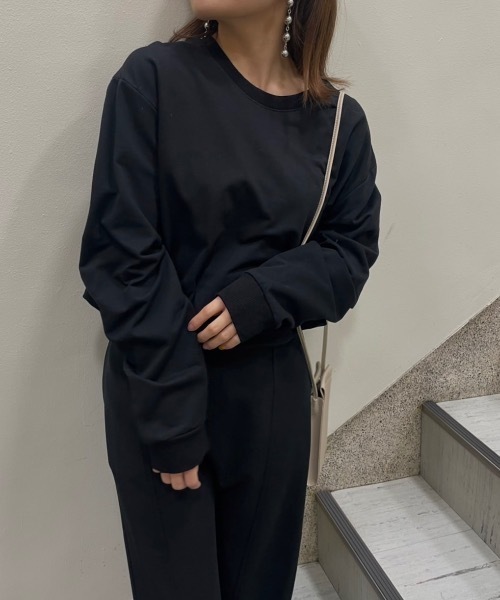 sakishimatokyo(サキシマトーキョー)の「【ZOZO限定】カラーオーバースウェット(Tシャツ/カットソー・レディース・グリーン/ブルー/オフホワイト/ベージュ/ブラック・FREE)」の7枚目の写真