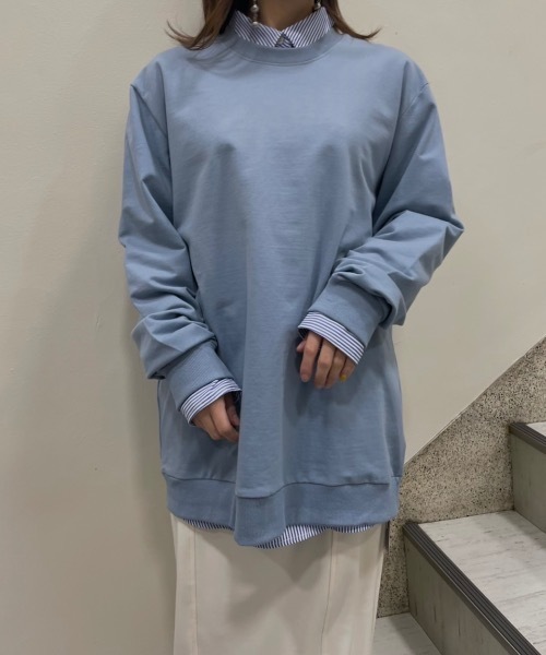 sakishimatokyo(サキシマトーキョー)の「【ZOZO限定】カラーオーバースウェット(Tシャツ/カットソー・レディース・グリーン/ブルー/オフホワイト/ベージュ/ブラック・FREE)」の9枚目の写真