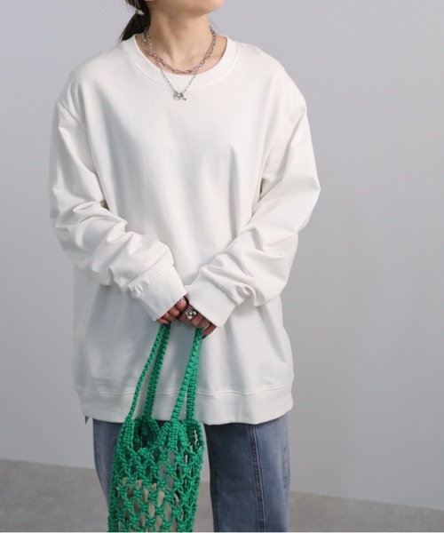 sakishimatokyo(サキシマトーキョー)の「【ZOZO限定】カラーオーバースウェット(Tシャツ/カットソー・レディース・グリーン/ブルー/オフホワイト/ベージュ/ブラック・FREE)」の21枚目の写真