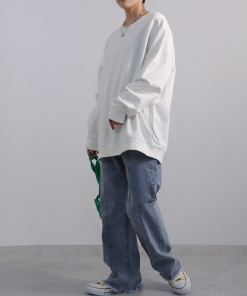 sakishimatokyo(サキシマトーキョー)の「【ZOZO限定】カラーオーバースウェット(Tシャツ/カットソー・レディース・グリーン/ブルー/オフホワイト/ベージュ/ブラック・FREE)」の19枚目の写真
