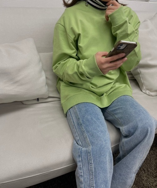 sakishimatokyo(サキシマトーキョー)の「【ZOZO限定】カラーオーバースウェット(Tシャツ/カットソー・レディース・グリーン/ブルー/オフホワイト/ベージュ/ブラック・FREE)」の14枚目の写真