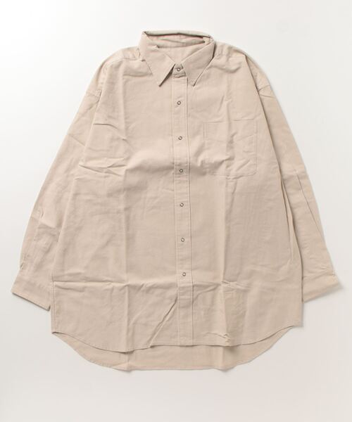 BURLAP OUTFITTER（バーラップアウトフィッター）の「L/S B.B. SHIRT LINEN/ ロングスリーブ B.B. シャツ リネン（シャツ/ブラウス・メンズ・ブラック/サンドベージュ/オリーブドラブ/ブルー系その他/セージグリーン/ナチュラル・LARGE/SMALL/MEDIUM）」の3枚目の写真