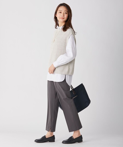 J.PRESS Ladies(J.プレス レディス)の「【洗える】Tricot パンツ(その他パンツ・レディース・グレー系/ネイビー系・XS)」の3枚目の写真