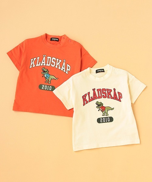 kladskap(クレードスコープ)の「ロゴ×恐竜5分袖Tシャツ(Tシャツ/カットソー・キッズ・アイボリー/レッド・130cm/120cm/100cm/90cm/110cm)」の13枚目の写真