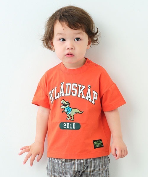 kladskap(クレードスコープ)の「ロゴ×恐竜5分袖Tシャツ(Tシャツ/カットソー・キッズ・アイボリー/レッド・130cm/120cm/100cm/90cm/110cm)」の16枚目の写真