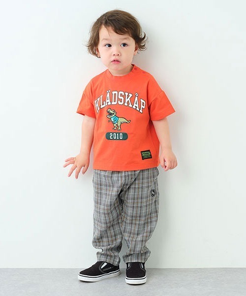 kladskap(クレードスコープ)の「ロゴ×恐竜5分袖Tシャツ(Tシャツ/カットソー・キッズ・アイボリー/レッド・130cm/120cm/100cm/90cm/110cm)」の19枚目の写真