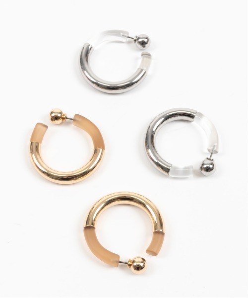 RANDA（ランダ）の「コンビフープピアス（ピアス（両耳用）・レディース・シルバー/ゴールド・FREE）」の5枚目の写真