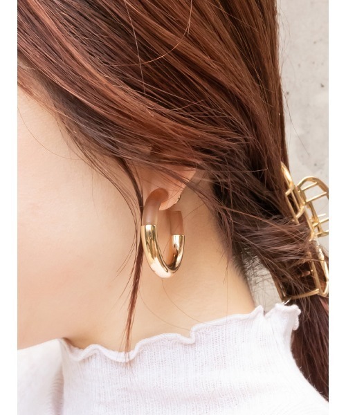 RANDA（ランダ）の「コンビフープピアス（ピアス（両耳用）・レディース・シルバー/ゴールド・FREE）」の7枚目の写真