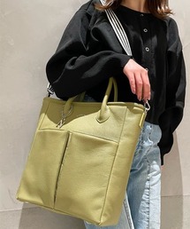 Samantha Thavasa | フロントポケット レザートートバッグ 大サイズ(トートバッグ)